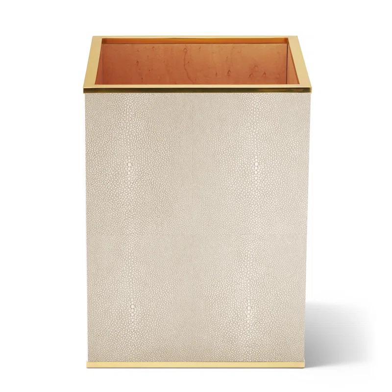 Manufactured Wood Open Waste Basket