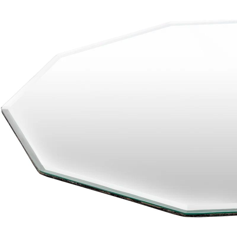 Morgana Faceted Oval 48" x 24" Frameless Beveled Wall Mirror