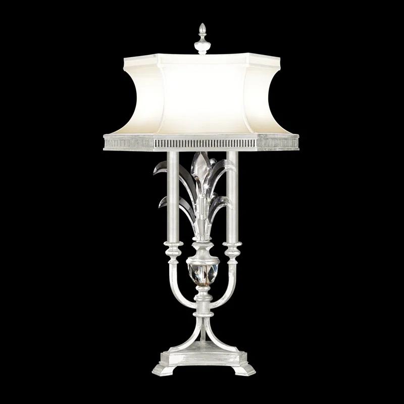 Fine Art Handcrafted Lighting Beveled Arcs Metal Table Lamp