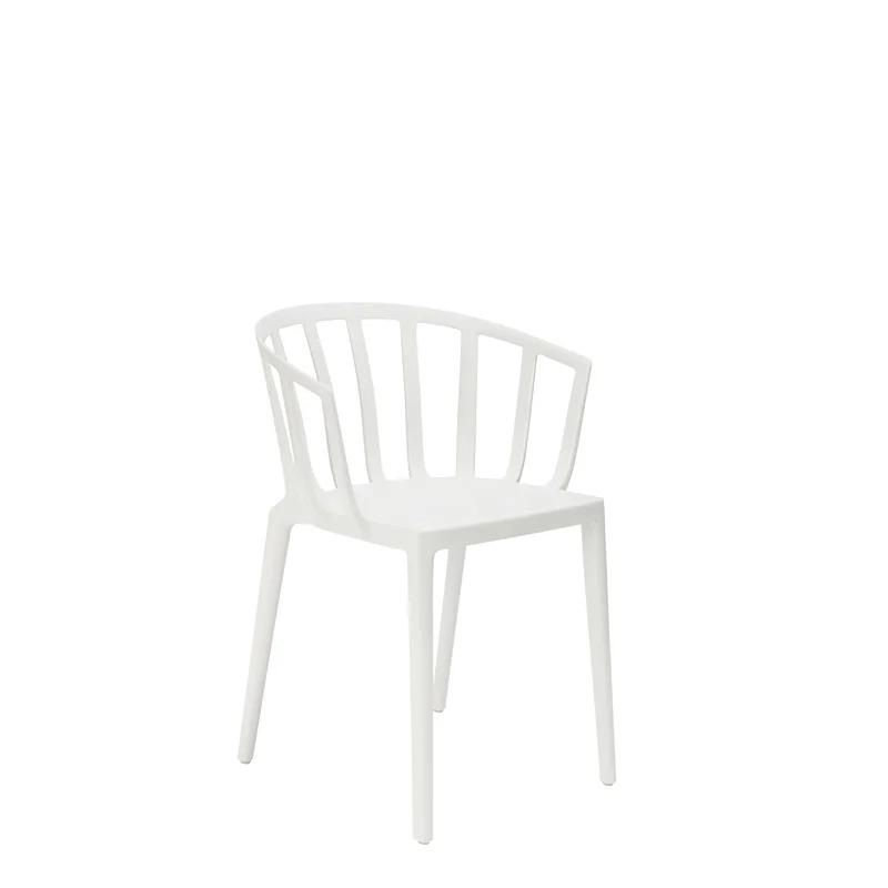 Venice White Classic Indoor/Outdoor Plastic Arm Chair