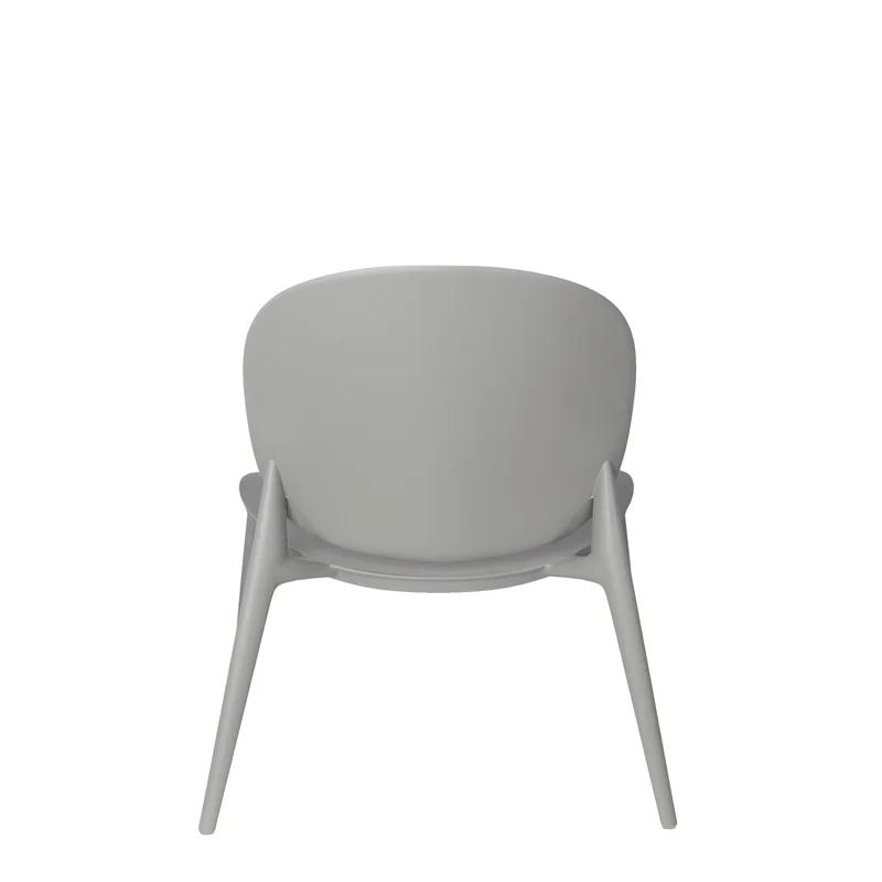 Be Bop Modern Outdoor-Indoor Gray Polypropylene Dining Chair