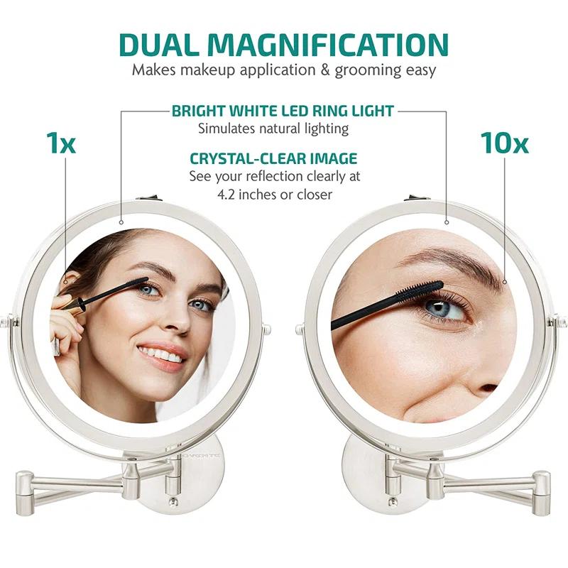 Ovente Concave LED Wall Mirror