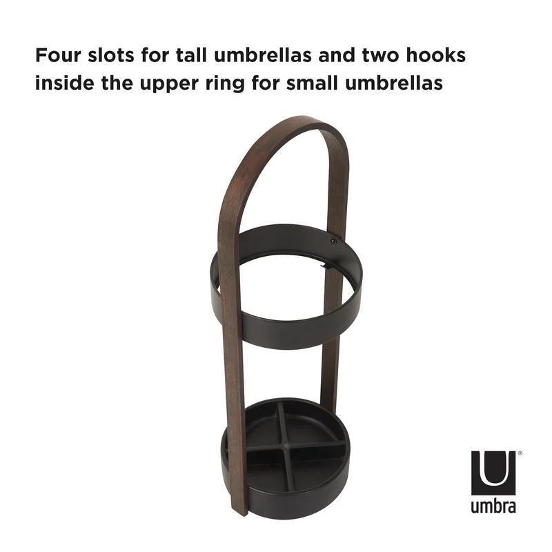 Bellwood Resin-Based Water-Resistant Umbrella Stand with Wood Veneer