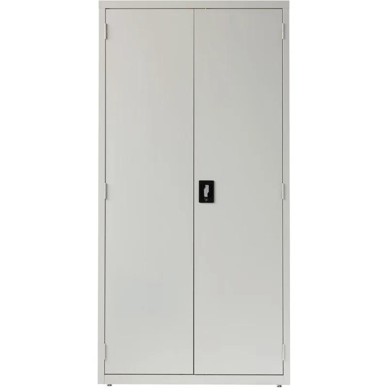 Fortress Light Gray 36'' Welded Steel Lockable Office Cabinet with Adjustable Shelving