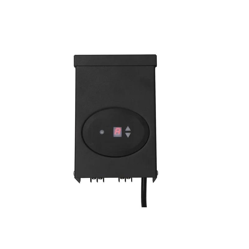 Black Steel Low Voltage Transformer with Photocell and Timer