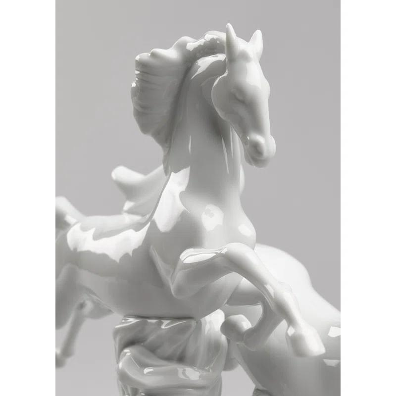 Lladro Horses Galloping Figurine