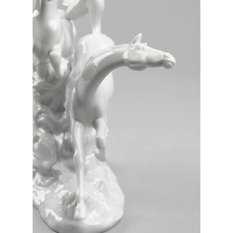 Lladro Horses Galloping Figurine