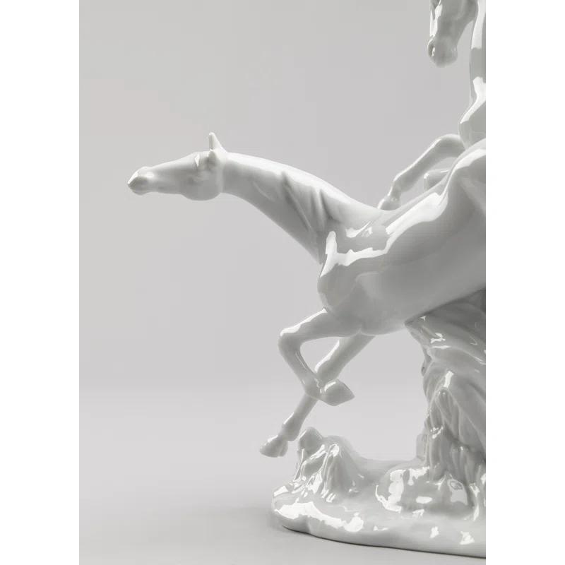 Lladro Horses Galloping Figurine