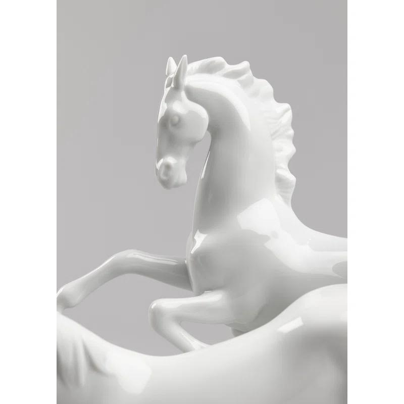 Lladro Horses Galloping Figurine