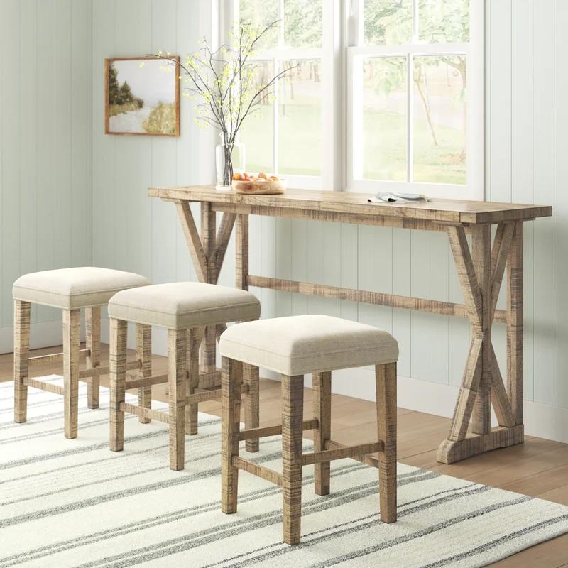 Carlyle Crossing Rustic Pine 4-Piece Counter Height Dining Set