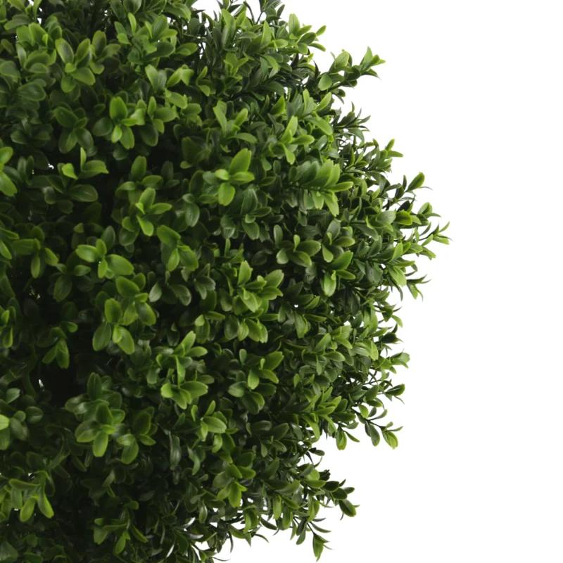 EverGreen UV-Resistant Plastic Boxwood Topiary in Pot Liner