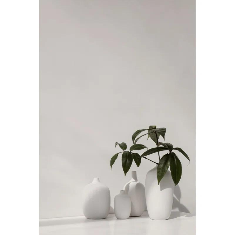 Ceola Soft White 8'' Ceramic Table Vase by Frederike Martens