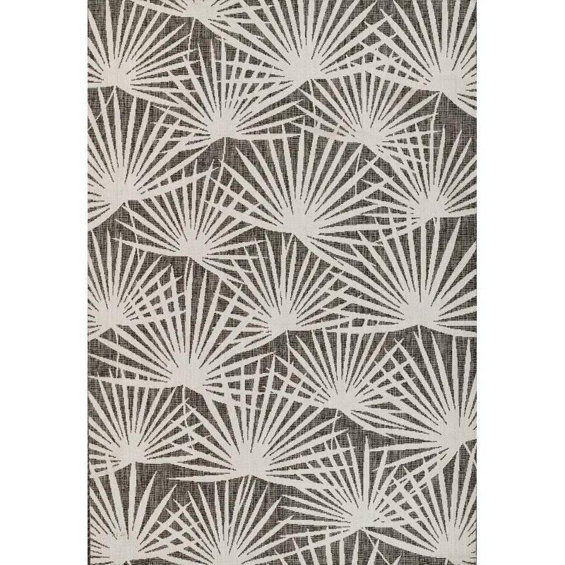 Novogratz Villa Floral Gray/White Indoor / Outdoor Area Rug