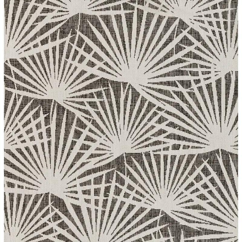Novogratz Villa Floral Gray/White Indoor / Outdoor Area Rug