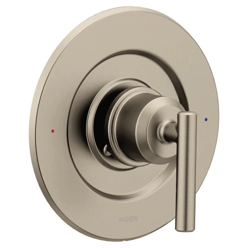 Brushed Nickel Modern Wall-Mounted Shower Lever Trim