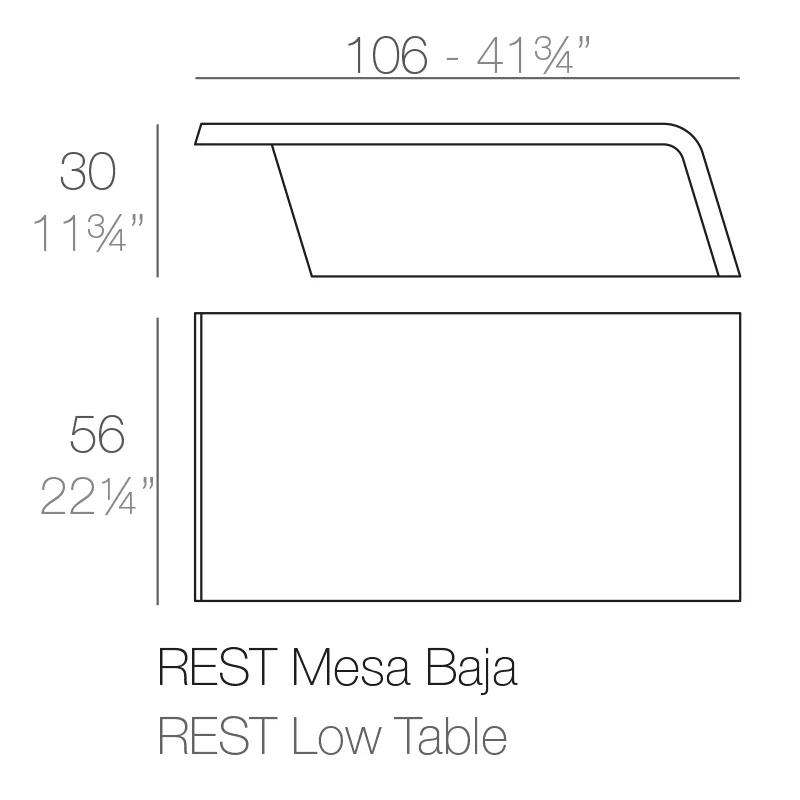 Origami-Inspired Anthracite Rest Plastic Coffee Table