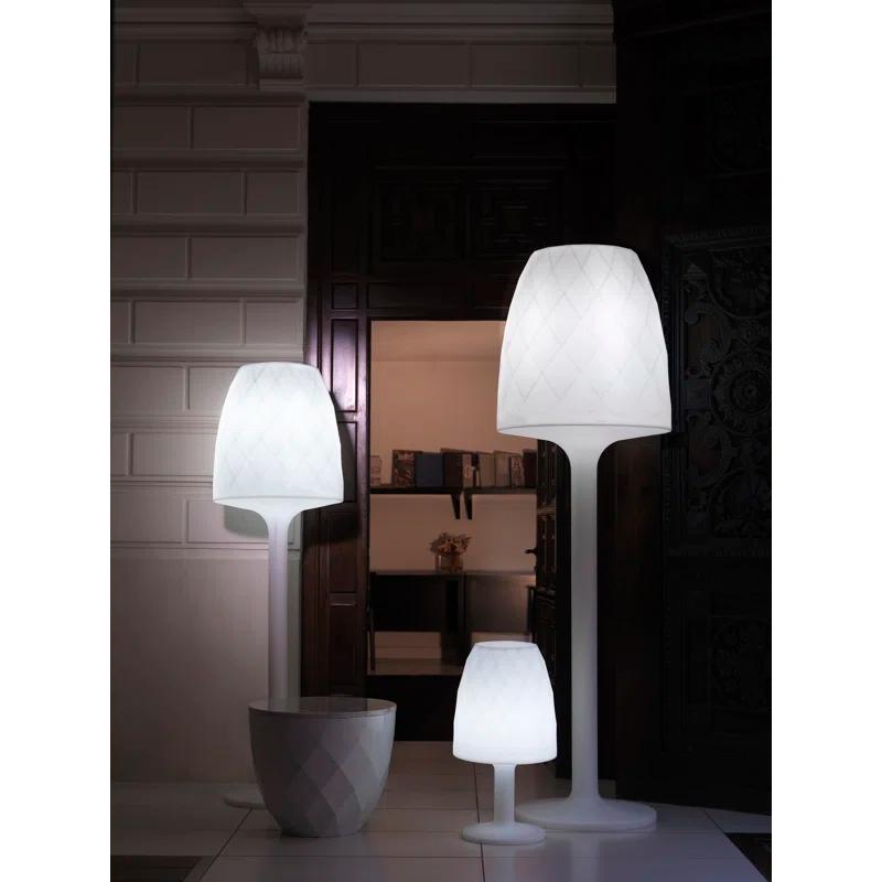 Vases Matte Ice White Plug-In LED Outdoor Floor Lamp