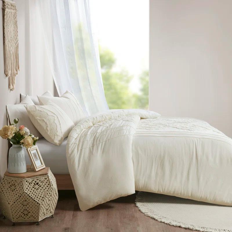 Madison Park Margot Boho Style Embroidered 100% Cotton Comforter Set