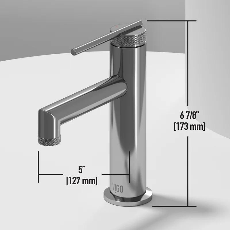 VIGO Sterling 7" High Chrome Single-Handle Bathroom Faucet