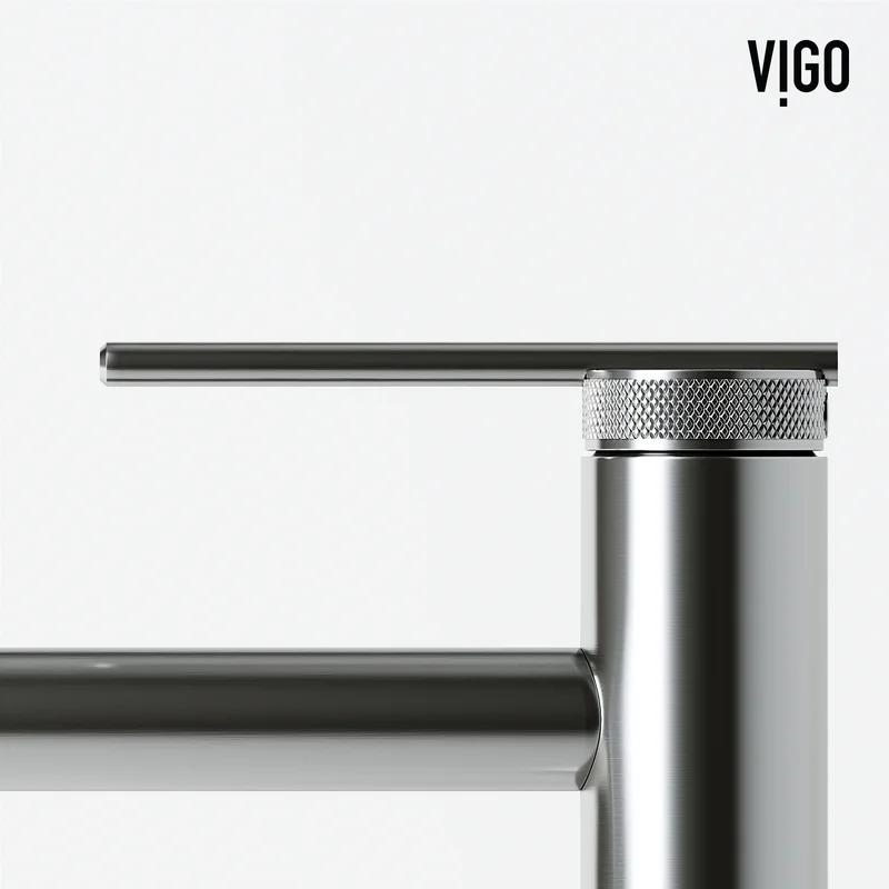 Sterling Vessel Bathroom Faucet with Diamond Knurling in Brushed Nickel