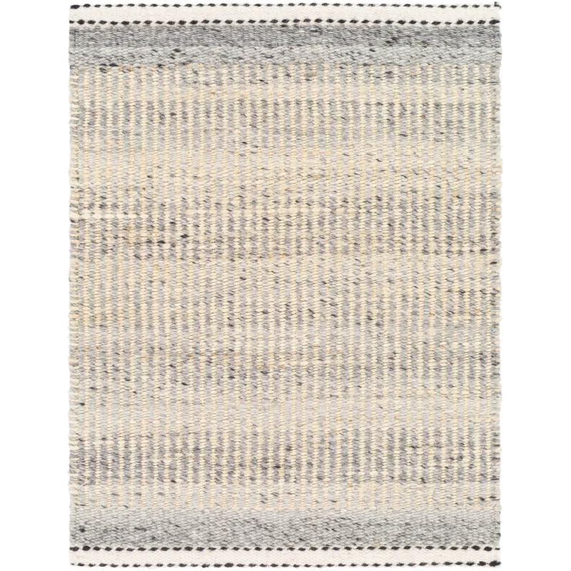 Handmade Lessie 6' x 9' Flat Woven Wool-Blend Gray Area Rug