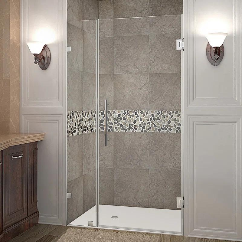 Nautis 32" x 72" Hinged Frameless Shower Door