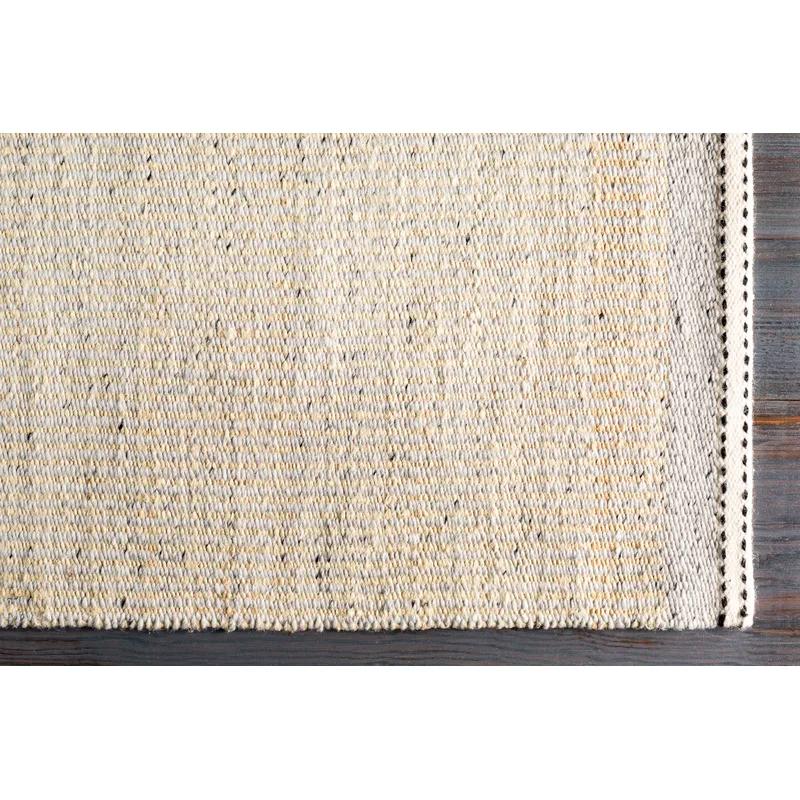 Handmade Easy Care Flatweave Wool Gray Rectangular Rug 2' x 3'