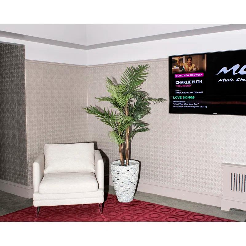 Panama 91'' Faux Fern Tree in Fiberstone Planter