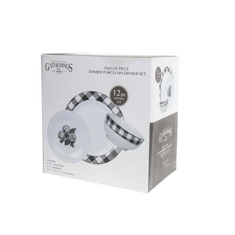 Godinger Silver Art Co Godinger 12 Piece Dinnerware Set, Service for 4