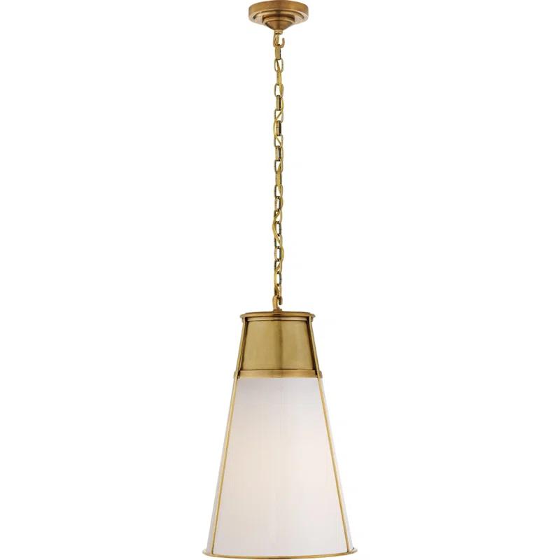 Robinson Large Bronze and Glass Pendant Light