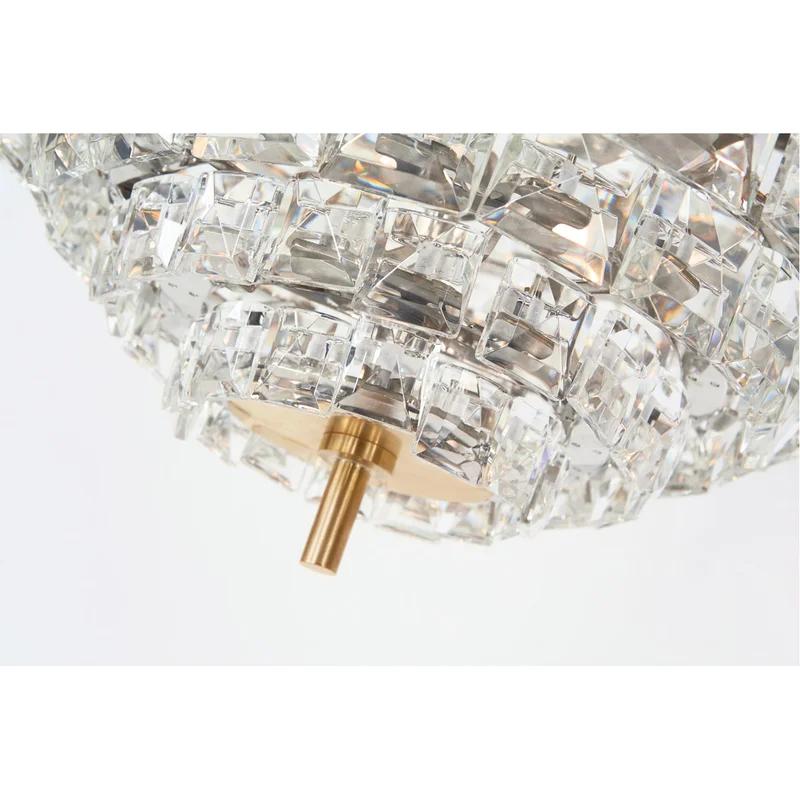 Karina Antique-Burnished Brass 6-Light Crystal Chandelier