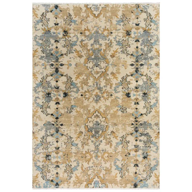 Transitional Hand-Knotted Belmont Gray Wool 2' x 3' Rug