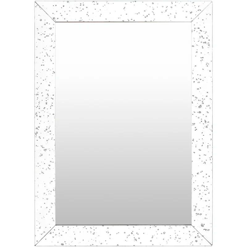 Alicia Speckled 32" x 24" Beveled Wood Wall Mirror