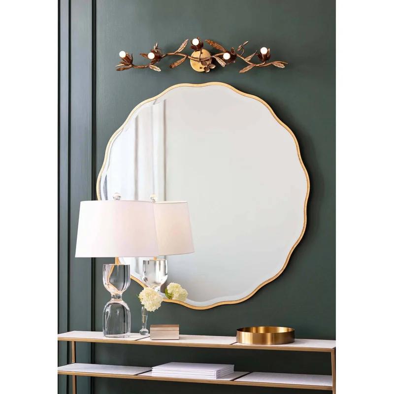 Trillium 5-Light Brass Wall Sconce with Dimmable Candelabra