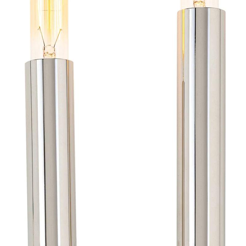 Elegant Polished Nickel 2-Light Dimmable Wall Sconce