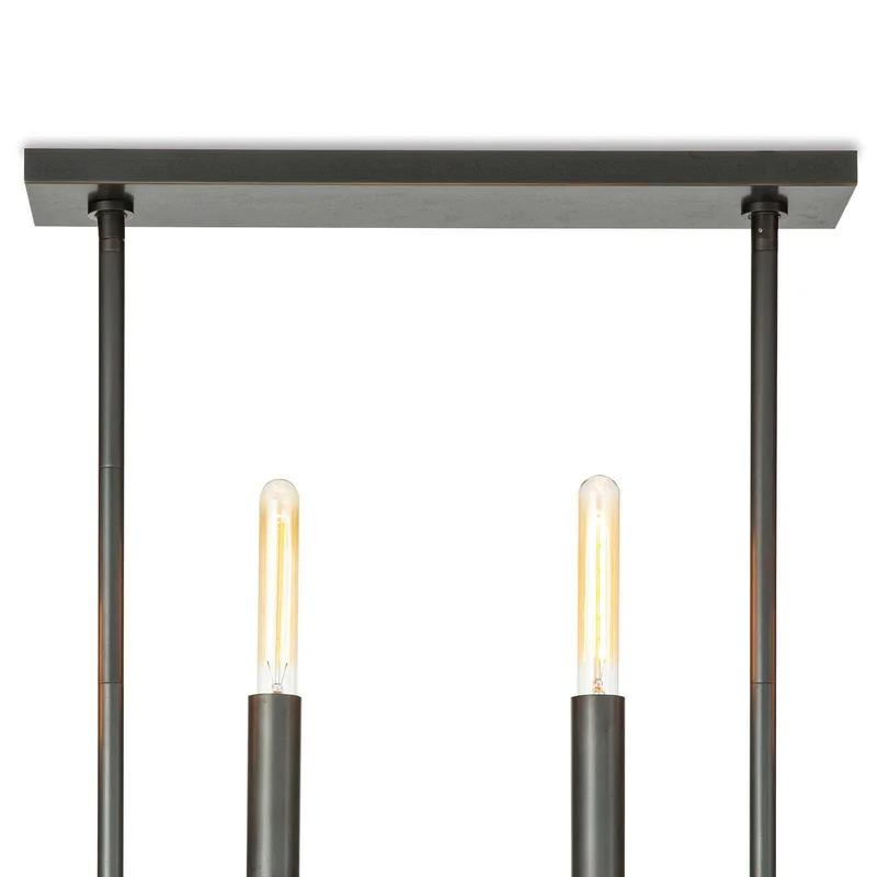 Elegant Industrial-Modern 6-Light Chandelier in Oil Rubbed Bronze