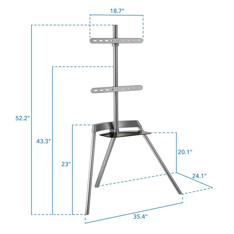 Mount-It Easel TV Stand & Portable TV Tripod Holds up to 88 Pounds and Fits 43 - 65 Inch Screens