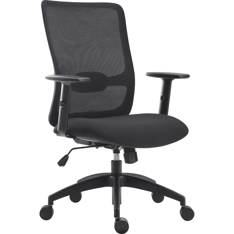 Soho Adjustable Mesh Task Chair with Lumbar Support, Black