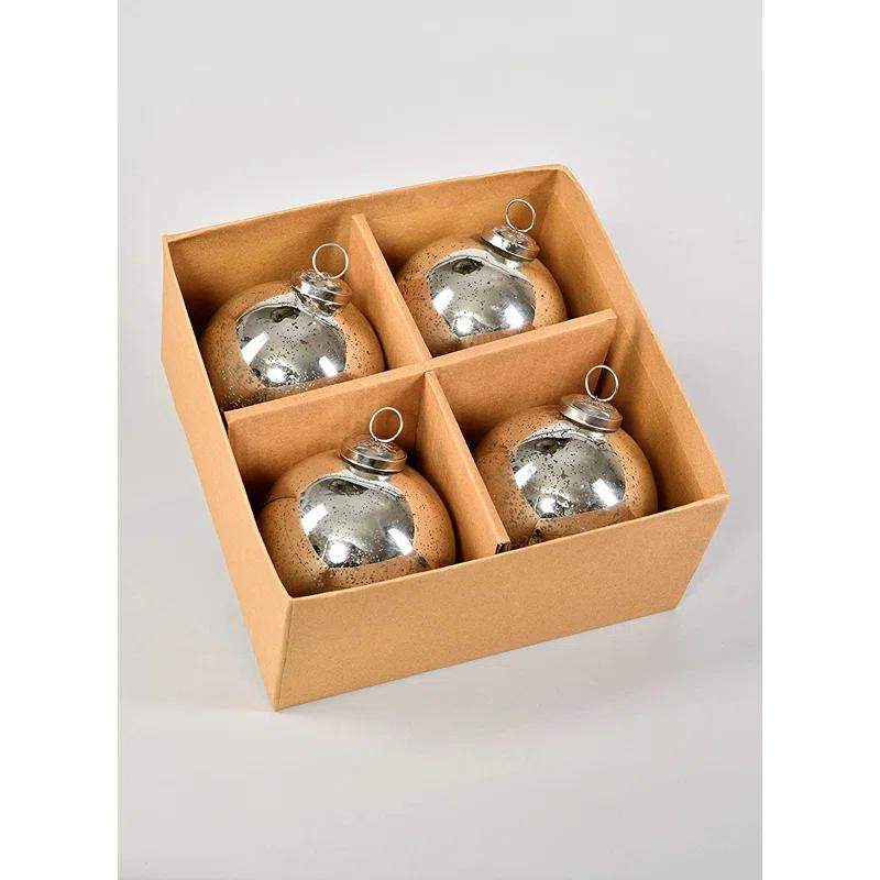 The Holiday Aisle® Glass Ball Ornament (Set of 4)