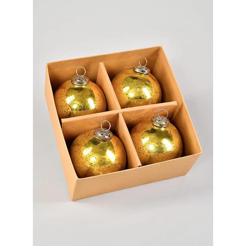 Glass Ball Ornament (Set of 4)