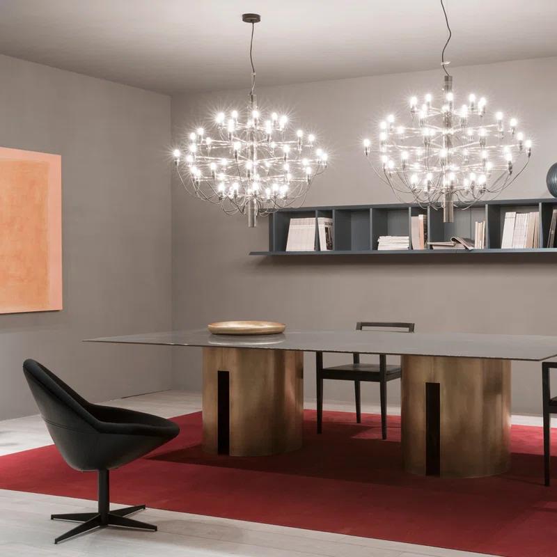 Sarfatti 2097 Contemporary Chrome 50-Light Chandelier