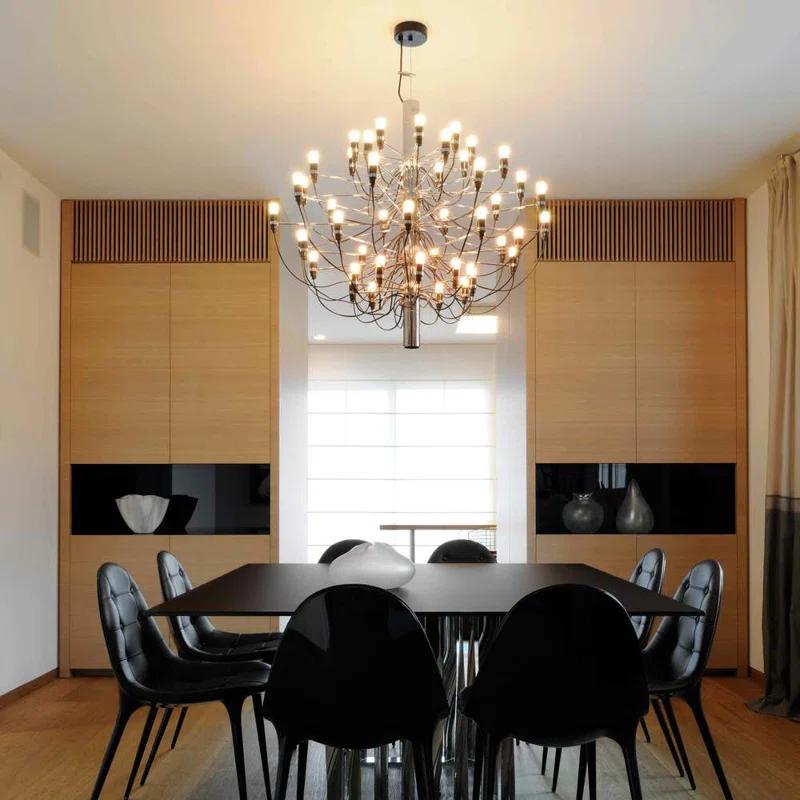Sarfatti 2097 Contemporary Chrome 50-Light Chandelier