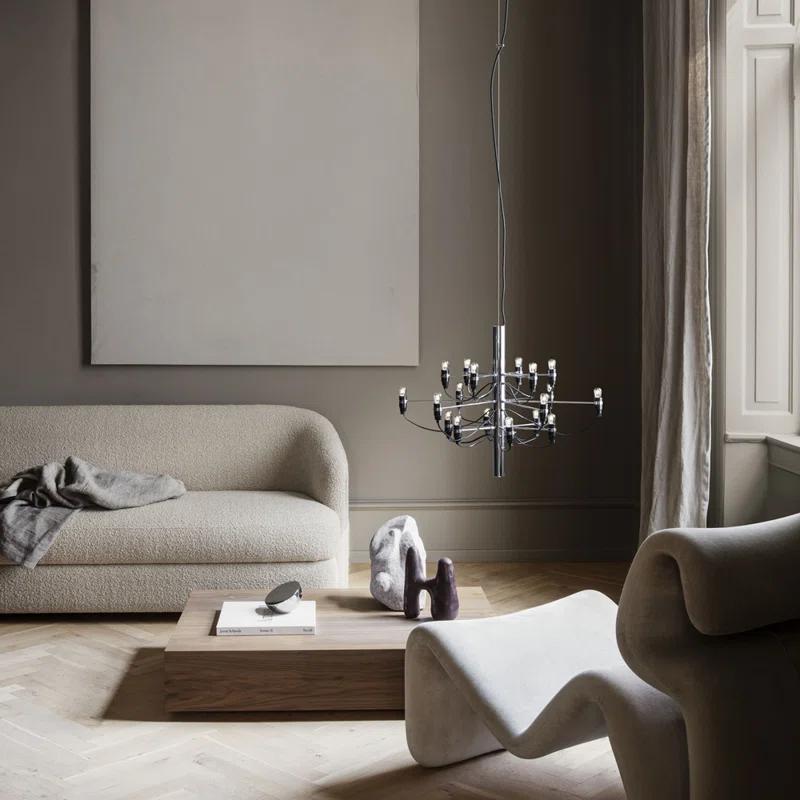 Sarfatti 2097 Contemporary Chrome 50-Light Chandelier