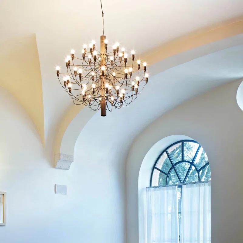 Sarfatti 2097 Contemporary Chrome 50-Light Chandelier