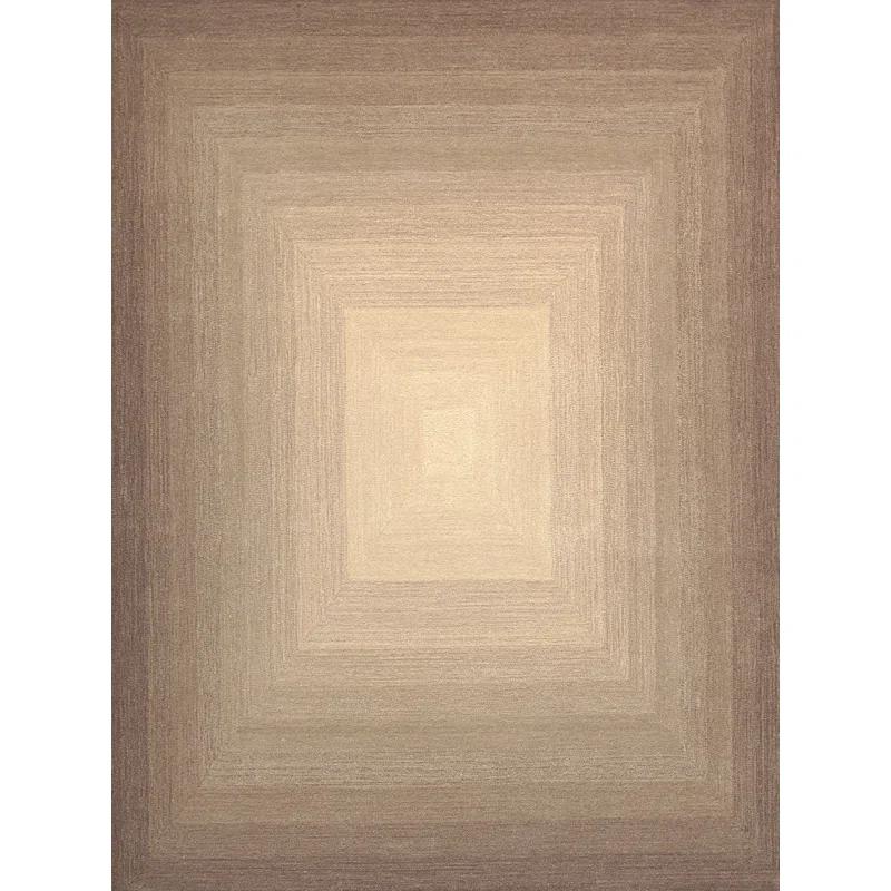 Pasargad Rodeo Ombre Handmade Tufted Brown/Beige Area Rug