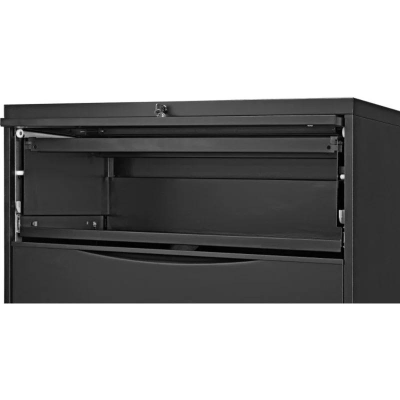 Premium Black Steel 30'' Lateral Legal Size 5-Drawer File Cabinet