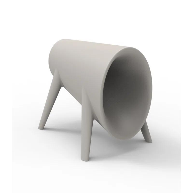 Eugeni Quitllet Taupe Tubular Plastic Outdoor Accent Stool