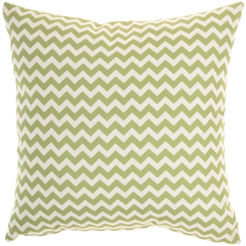 Multicolor Embroidered Leaf and Chevron 18" Square Throw Pillow