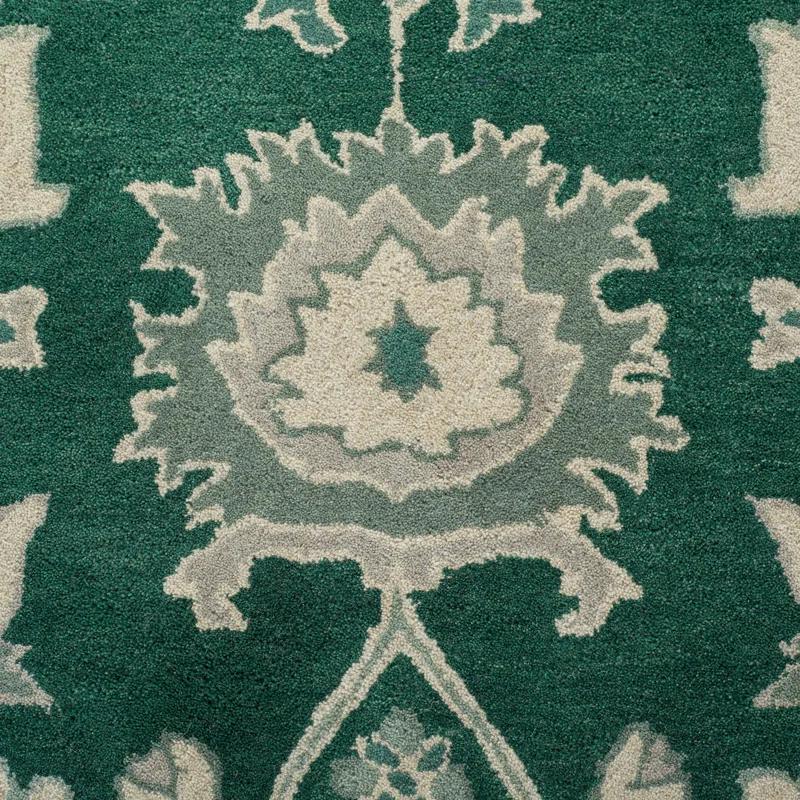 Lauren Ralph Lauren Lauren Ralph Lauren Hand Tufted Wool/Cotton Floral Rug in Dark Green/Ivory