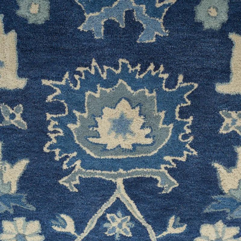 Lauren Ralph Lauren Lauren Ralph Lauren Hand Tufted Wool/Cotton Floral Rug in Blue/Ivory